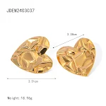 Brincos Femininos de Coração Vintage Desgastado Matte. Adicione charme e estilo com estes brincos únicos. Perfeitos para um look casual ou sofisticado. — foto 1