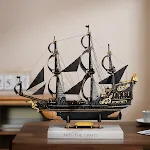 ROKR Kit Modelo de Navio de Madeira 3D Seahorse Bark MCB02 DIY Puzzle Náutico com Peças Móveis, Projeto Adulto & Uniq — foto 3
