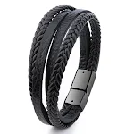 Black leather black buckle