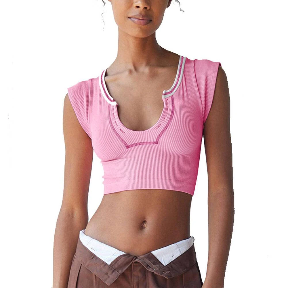 Title 6, Womens Short-sleeved Slim-fit Ultra-short Sexy...
