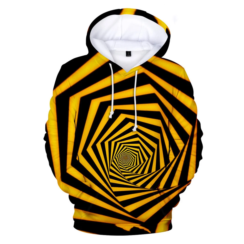 Title 5, Novo Suéter 3D com Capuz Manga Longa Tie-Dye Di...