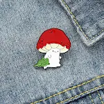 Mini Broche de Cogumelo Vermelho Liga Tinta Sapo Pin Crachá Cowboy. Adicione um toque divertido e estiloso ao seu visual com este broche único. — foto 8