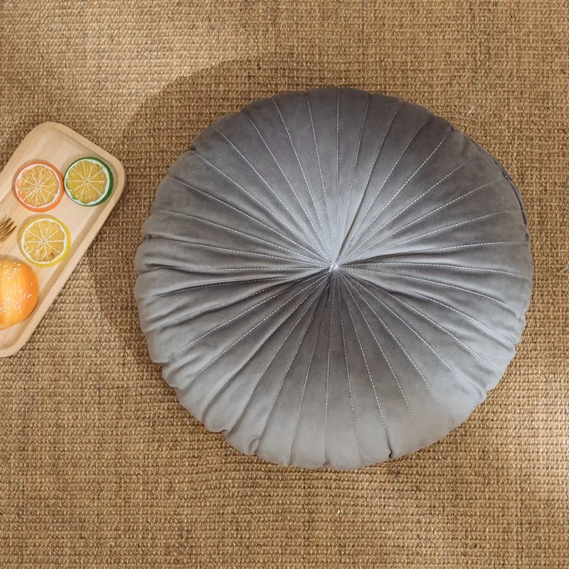 Almofada de abóbora de veludo liso Nordic Ins, cores sólidas, macia e decorativa, perfeita para sofá ou cama, diversos tons. — foto 5