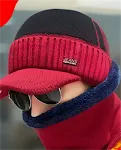 Winter fleece verdikte gebreide heren wollen muts, extra warm en comfortabel, ideaal voor koude dagen, dik gevoerd, beschermt tegen de wind. — foto 29