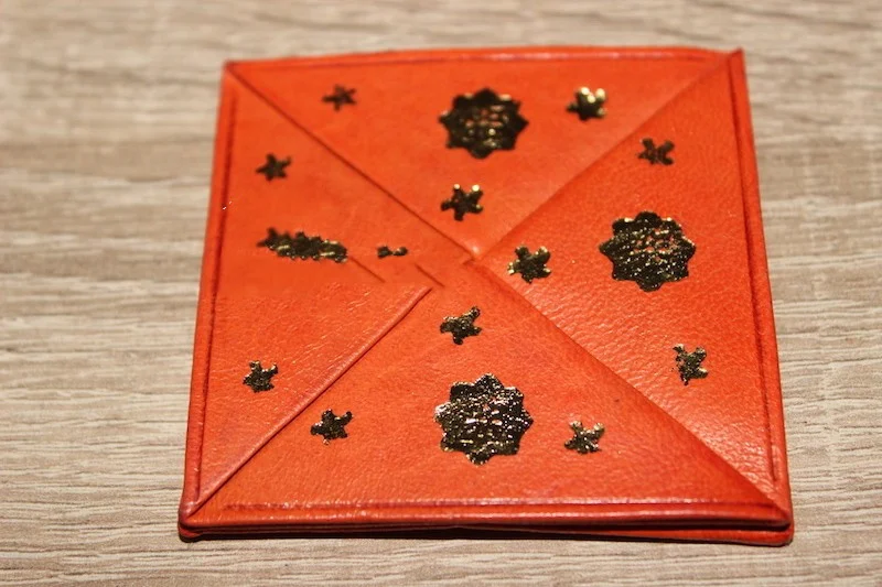 Title 12, Miss Sheepskin Folding Coin Purse crafted from ...