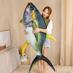 Boneca de atum de simulação de vida marinha Brinquedo realista para crianças Explore a vida marinha com este adorável e educativo pelúcia de atum — foto 2