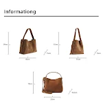 Special-interest Design Suede Belt Buckle Shoulder Strap Bucket Bag. Carry your essentials with style and ease. Perfect — photo 2