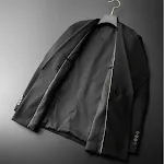 Blazer casual slim fit inglês, abotoamento simples, corte moderno e elegante para homens que buscam sofisticação e conforto no dia a dia. — foto 9