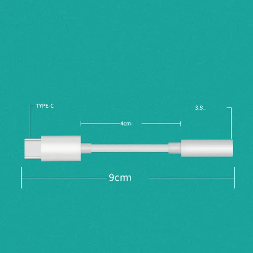 Title 5, Cabo USB-C para fone de ouvido 3.5mm com chip D...