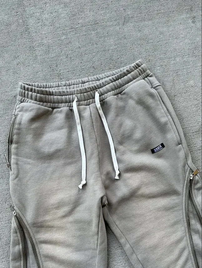 Title 9, Retro Washed Casual Sports Pants with Zipper De...