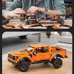 Construye tu propia camioneta Ford Raptor con este modelo de bloques compatible. Disfruta ensamblando y exhibiendo este increíble vehículo. — foto 3