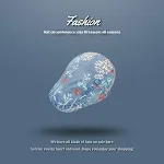 Printed Hat Light Blue