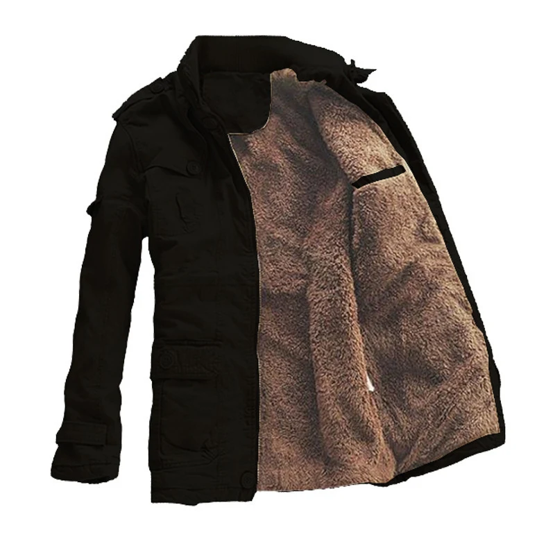 Jaqueta masculina solta de algodão grosso e quente. Ideal para o inverno, proporciona conforto e aquecimento excepcionais. Perfeita para o frio. — foto 2