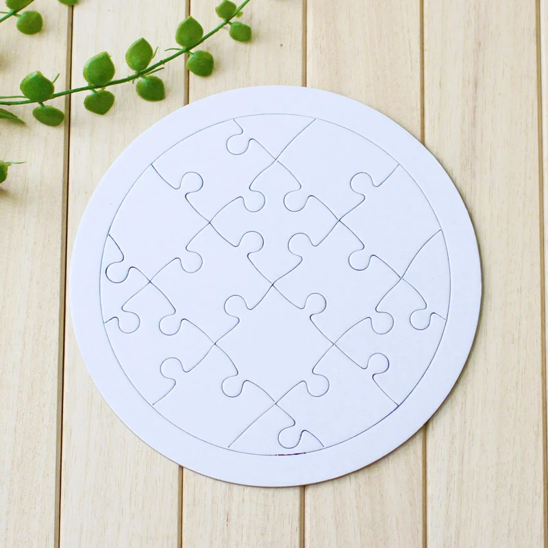 Quebra-cabeça Molde Branco Colorir Brinquedos DIY Infantis Estimula a criatividade. Construa e pinte seus próprios brinquedos únicos. — foto 6