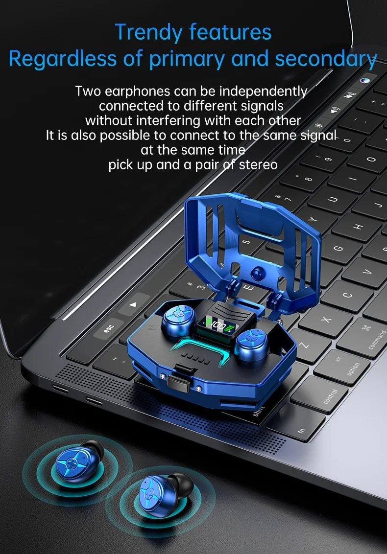 Title 25, DX-03 Mechanical Metal TWS Bluetooth Wireless H...