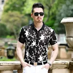 Summer New Style Men's Shirts, Slim Fit, Hollow Embroidered, Non-iron Casual Shirts. Stay cool and stylish all summer lo — photo 2