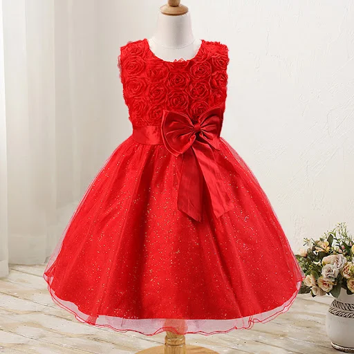Title 8, Mädchen Prinzessin Kleid mit Rosenblüten Schlei...