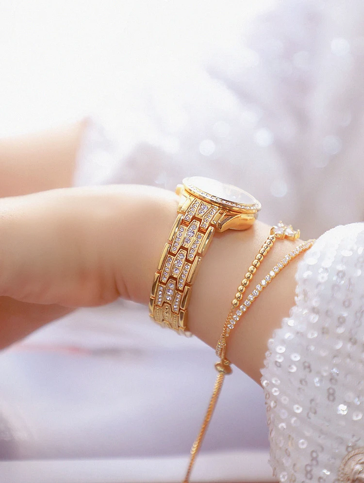 Title 5, Relógio feminino de luxo com diamantes completo...