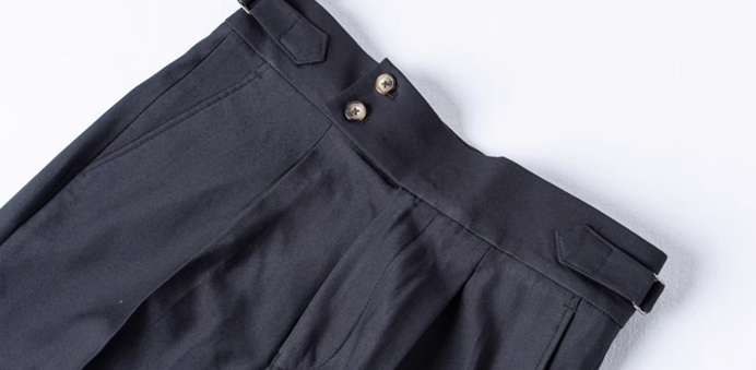 Title 3, Herren Drape High Waist Straight Leg Pants Casu...