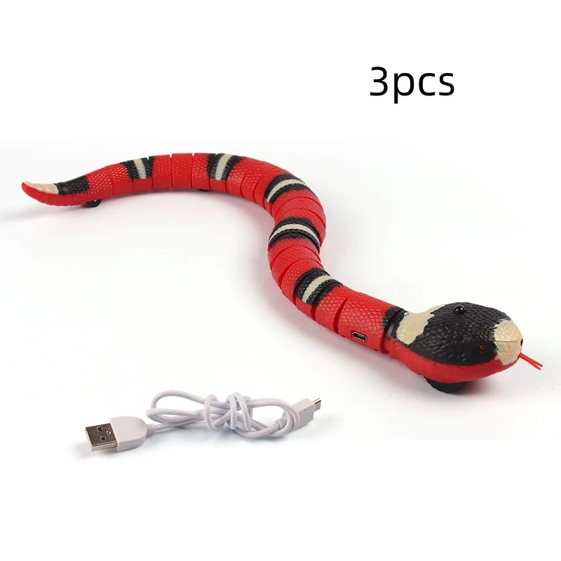 Brinquedo interativo inteligente para gatos, cobra eletrônica automática, recarregável por USB, para entreter e exercitar seu gatinho. — foto 2