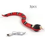 Brinquedo interativo inteligente para gatos, cobra eletrônica automática, recarregável por USB, para entreter e exercitar seu gatinho. — foto 2