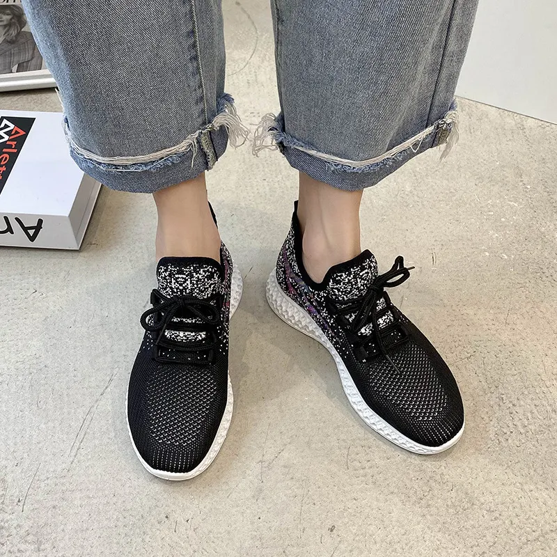 Title 7, Buty Sportowe dla Par Flyknit Mesh Przewiewne i...