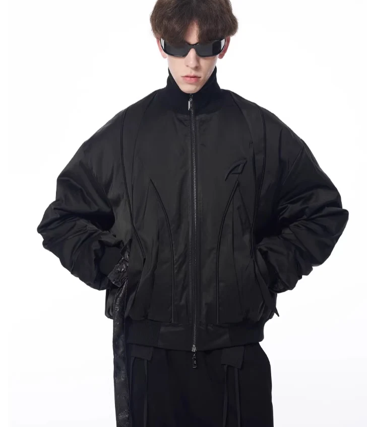 Jaqueta masculina Flight outono inverno casaco de algodão, conforto e estilo para o clima frio. Perfeita para um visual casual e moderno. — foto 12