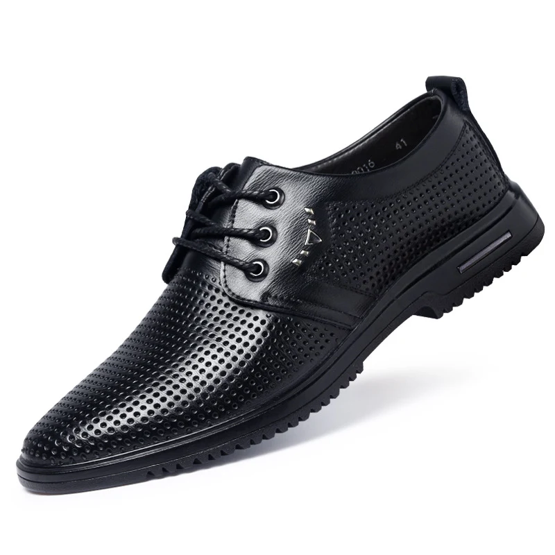 Title 10, Mens Leather Shoes Casual Business Wear-resist...