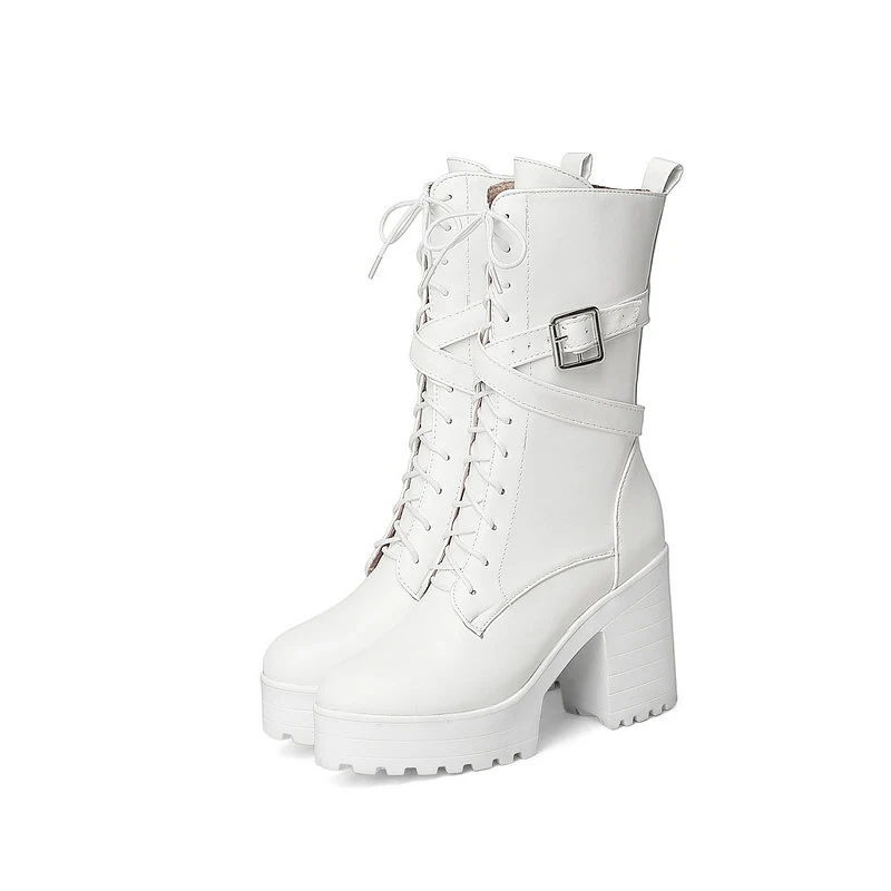 Botas Martin de Salto Super Alto Femininas Eleve seu visual com estas botas estilosas e confortáveis. Perfeitas para um look moderno e sofisticado, ideais para qualquer ocasião. — foto 2