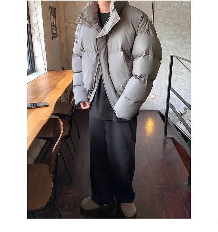 Men's Versatile Stand Collar Zipper Short Cotton Coat, perfect for everyday wear, offering comfort, style, and ease of u — photo 2