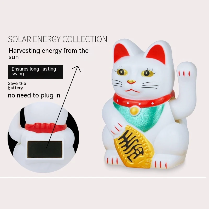 Title 2, Cute Waving Cat Creative Car Decoration Brighte...