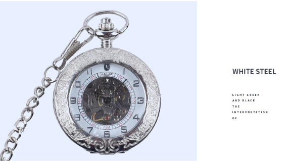 Relógio de bolso clássico, acessório elegante para homens e mulheres. Exibe a hora com precisão e estilo, perfeito para presentear ou uso diário. — foto 3