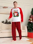 Cartoon Plaid Printed Long Sleeve Holiday Suit for Festive Occasions Offers Comfort and a Fun, Playful Look, Perfect for — photo 6