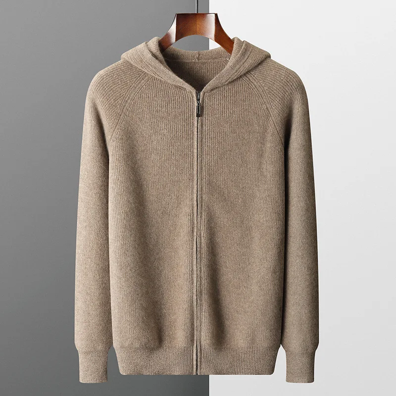 Suéter casual folgado de cashmere com capuz de lã, que rejuvenesce, para um conforto aconchegante e visual moderno em seu dia a dia. — foto 15