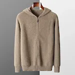 Suéter casual folgado de cashmere com capuz de lã, que rejuvenesce, para um conforto aconchegante e visual moderno em seu dia a dia. — foto 15
