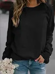 Camiseta de manga larga para mujer con cuello redondo la prenda perfecta para comodidad y estilo, ideal para cualquier ocasión y un básico de armario. — foto 3
