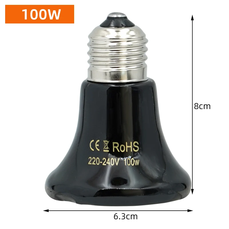 Title 10, Ceramic Heat Emitter Reptile Heat Lamp Pet Heat...