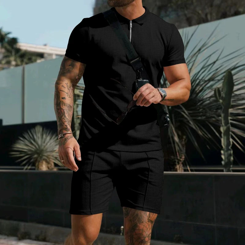 Title 5, Camiseta Masculina Casual de Manga Curta com Te...