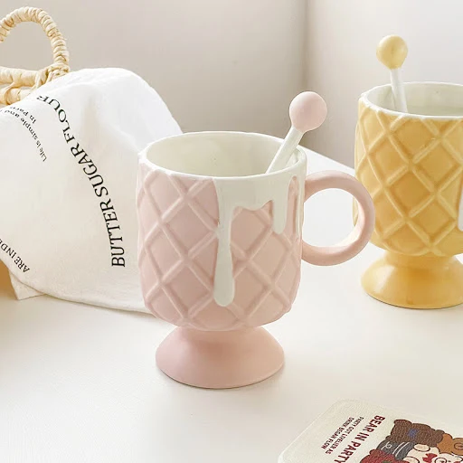Title 4, Ice Cream Coffee Cup With Mixing Spoon for crea...