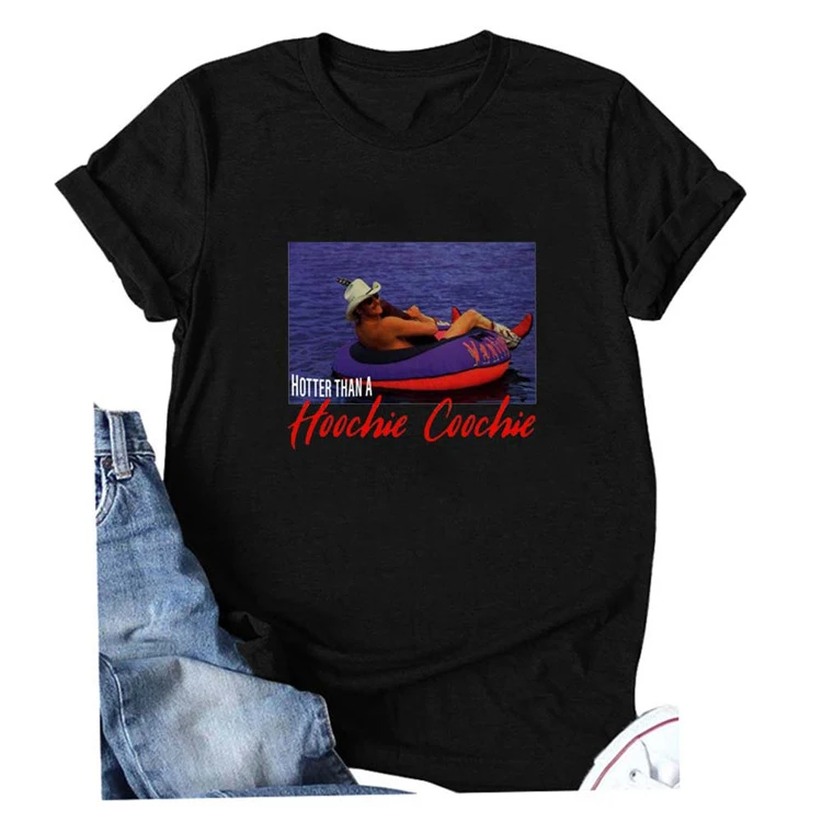 Title 2, Womens "Hotter Than A Hoochie Coochie" Crew Ne...