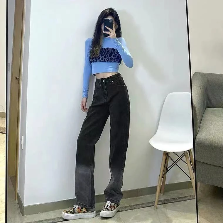 Title 9, Kadın Yüksek Bel Gradient Siyah Kot Pantolon – ...