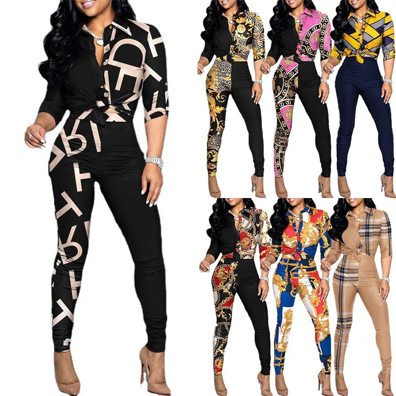 Title 7, Cross Border Leisure Suit Color Matching Printe...