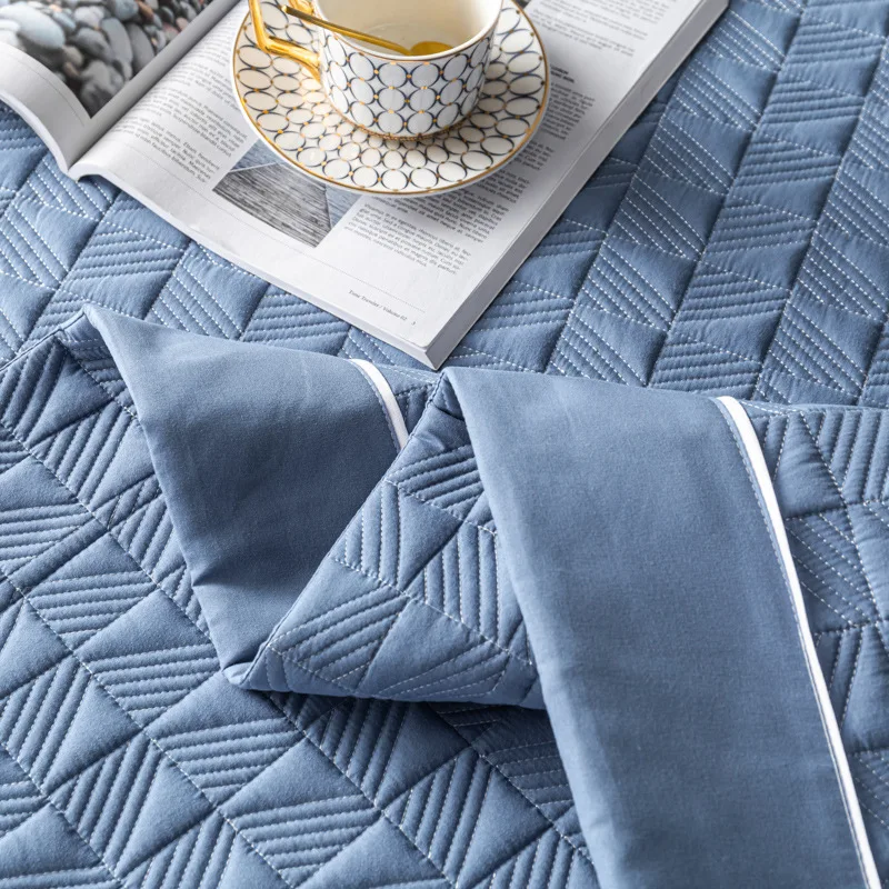 Quilted Padded Continental Bed Cover Three Piece Set for ultimate comfort and style. Enhances bedroom decor with its sof — photo 4