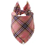 Plaid Tassel Triangle Scarf for Pet Dogs, a stylish and comfortable accessory for your furry friend, adding charm with a — photo 11