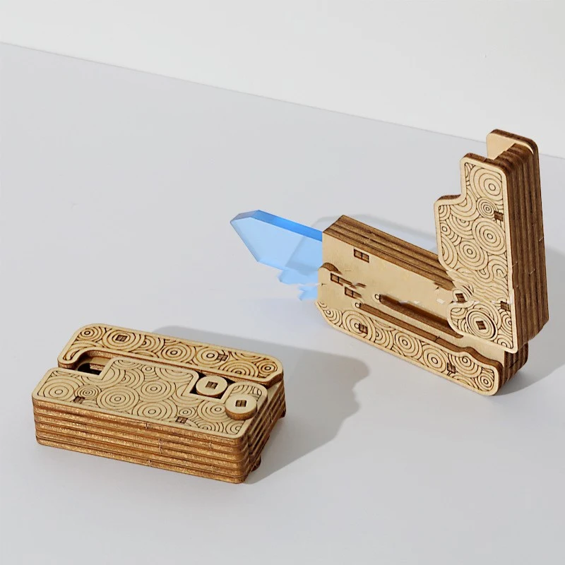 Modelo de Salto Reto de Rabanete por Gravidade Montado em Madeira 3D, construa e brinque, estimulando a criatividade — foto 4