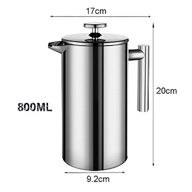 Title 2, Stainless Steel French Press Coffee Maker Brew ...