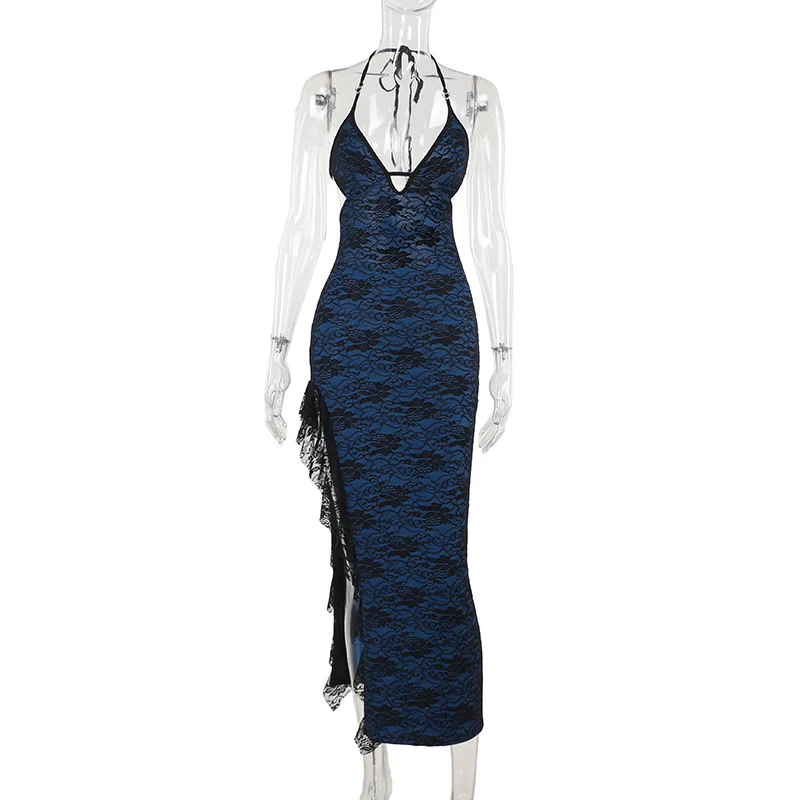 Title 9, Synthetic Lace Split Sling Dress Women