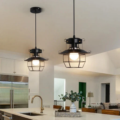 Title 1, American Iron Droplight Restaurant Lantern Deco...