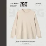 Camiseta masculina de manga longa estilo americano, com efeito de neve, lavada e retro. Perfeita para o outono e inverno. — foto 5