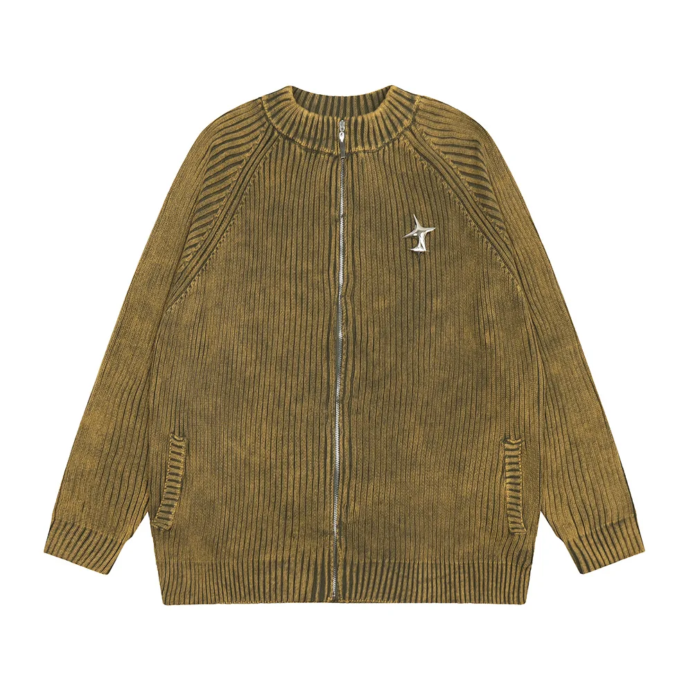 Men's Vintage Zipper Cardigan Sweater — Classic Style and Comfortable Everyday Wear — Perfect for Layering and Casual Ou — photo 2